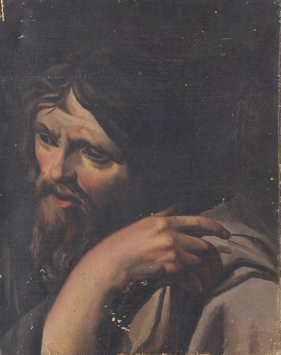 null School XIXth

Portrait of a bearded man, after Caravaggio

Oil on canvas

39,5...