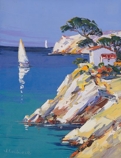 null Johanna CORBIERE (born in 1959)

The Calanque of Cassis

Oil on canvas, signed...