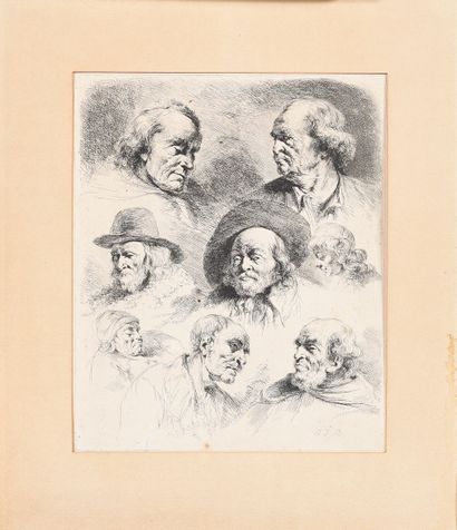 null Jean-Jacques de BOISSIEU (1736-1810)

Studies of heads

Etching monogrammed...