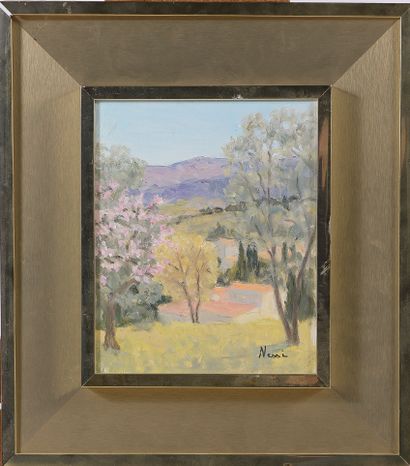 null Marie-Lucie NESSI-VALTAT (1910-1992) 

Réunion de trois (3) tableaux 

Paysage...