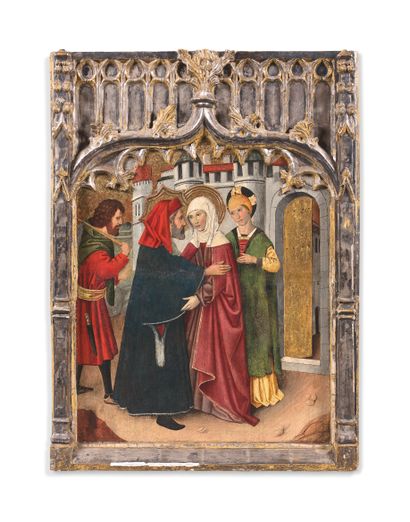 null JAIME HUGUET and his workshop (Valls around 1415-Barcelona 1492) 
MEETING OF...