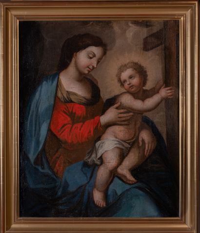 null École française de la première moitié du XVIIe
La Vierge portant l'enfant Jésus...