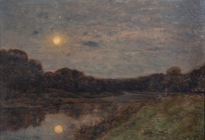 Henri HARPIGNIES (1819-1916)
Moonlight on...