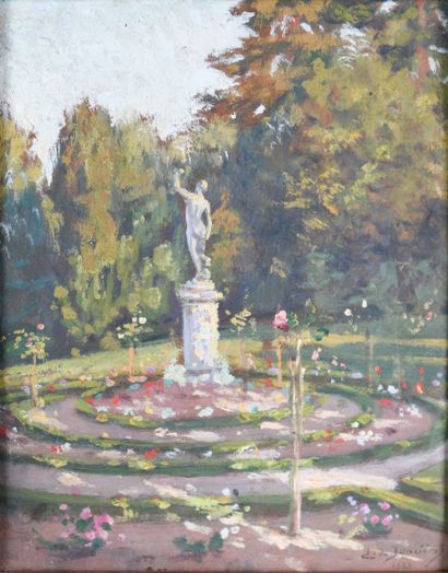 null Léonce de JONCIÈRES (1871-1952)
Le square fleuri, 1921
Huile sur carton, signée...