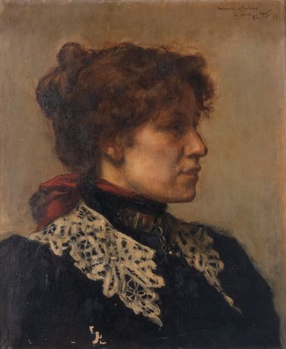 null Edmond SUAU (1871-1929)

Portrait d’une jeune fille de profil, 1897

Huile sur...