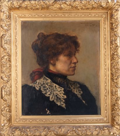 null Edmond SUAU (1871-1929)

Portrait d’une jeune fille de profil, 1897

Huile sur...