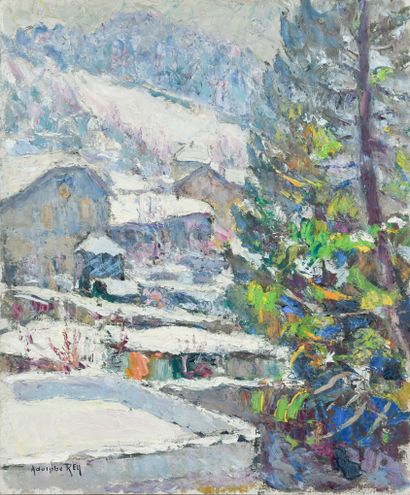 Adolphe REY (1863-1944)
Neige à Bourgoin
Huile...