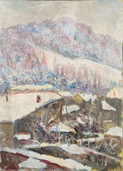 Adolphe REY (1863-1944)
Paysage de neige...