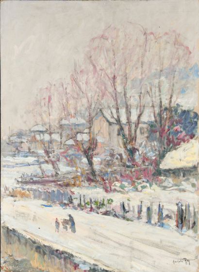 Adolphe REY (1863-1944)
Paysage d’hiver en...