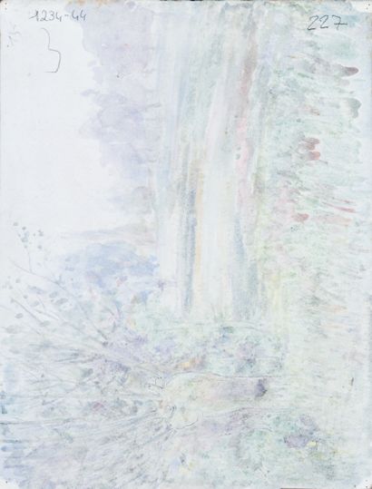 null Adolphe REY (1863-1944)
Chemin bordé d’arbres
Aquarelle sur papier fort, signée...
