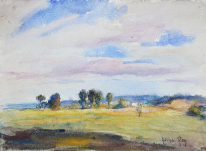 null Adolphe REY (1863-1944)
Effet de ciel à Badinières (Isère)
Aquarelle sur papier...