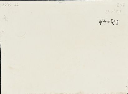 null Adolphe REY (1863-1944)
Paysage dauphinois au couchant
Aquarelle gouachée, portant...