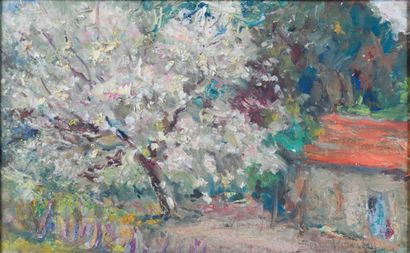 Adolphe REY (1863-1944)
Pommiers en fleurs
Huile...