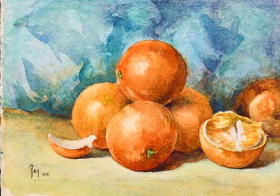 Adolphe REY (1863-1944)
Les oranges, 1910
Aquarelle...