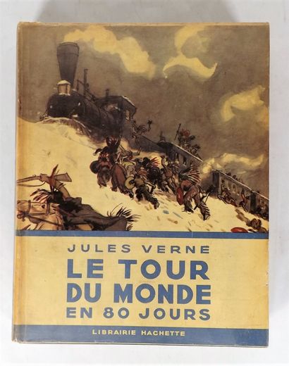 null [Cartonnage]. VERNE (J.). Le Tour du monde en 80 jours. P., Hachette, 1938....