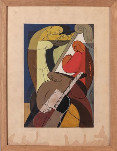 null André AUCLAIR (1893-1976)

The Three Musicians or Musical Rhythm

Gouache, titled...