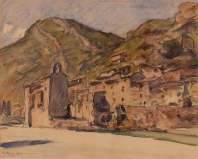 null Loÿs PRAT (1879-1934)

Pontaix (Drôme), 1925

Watercolor, signed, located and...