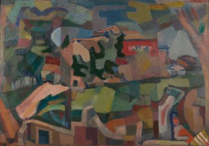 null Walter FIRPO (1903-2002)

Cubist landscape

Oil on cardboard, signed upper right...