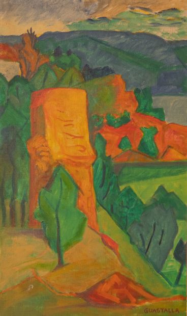 null Pierre GUASTALLA (1891-1968), Peintre réfugié à Dieulefit durant la Seconde...