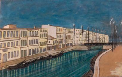 null Pierre CHARBONNIER (1897-1978)

Canal à Sète

Gouache et fusain, signée en bas...