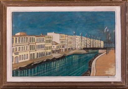 null Pierre CHARBONNIER (1897-1978)

Canal à Sète

Gouache et fusain, signée en bas...