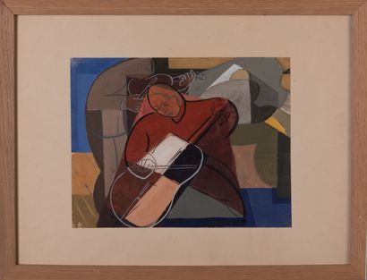 null André AUCLAIR (1893-1976)

The three musicians

Gouache and graphite, titled...