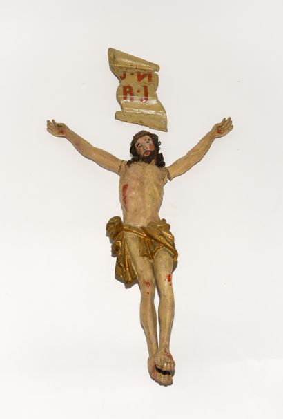 null Christ et son titulus en bois sculpté polychrome

Fin du XVIIIème siècle

Christ...