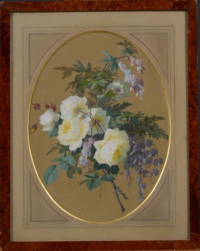 null A. MAS ? (XIXe)

Roses et glycines, 1881

Gouache, signée, titrée et datée 24...