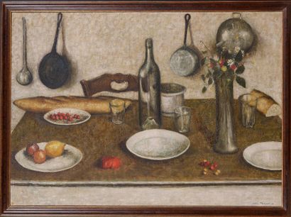 null Michel THOMPSON (1921-2007)		

La table, 1951

Huile sur toile, signée et datée...