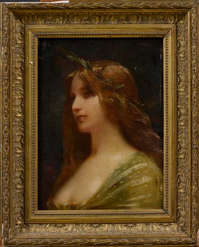 null 
Joanny PAQUIER-SARRASIN (1847-1909)

Bust of a Woman Crowned with Laurels or...