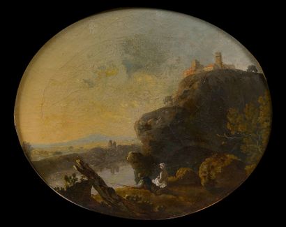 null École française du XVIIIe, suiveur de Jean Pillement (1728-1808)

Paysages aux...