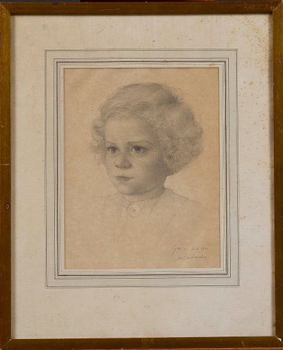 null René CHANCRIN (1911-1981)

Portrait of Gilles, child, April 1940

Graphite drawing,...