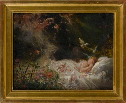 null Joanny DOMER (1833-1896)

Le Rêve ou Rêve d’or, 1880

Huile sur toile, portant...