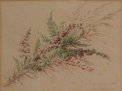 null Augustin THIERRIAT (1789-1870)

Branches de bruyère, 1868

Aquarelle, signée,...
