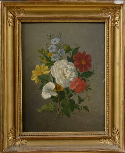 null Étienne GAYET (1826-1887)

Fleurs sur fond gris, 1874

Huile sur carton, signée...