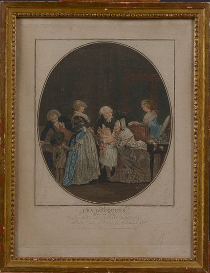 null Philibert-Louis DEBUCOURT (1755-1832)

The Bouquets or Grandmother's Day. 1788

Aquatint...