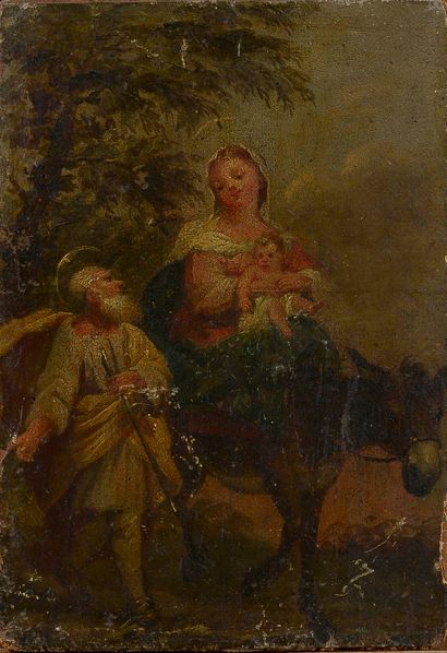 null Italian school of the 18th century

The Flight to Egypt

Oil on paper pasted...
