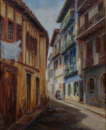 null Pierre BALDI (1919-2022)

Rue et maisons au Pays basque, 1971

Huile sur toile,...