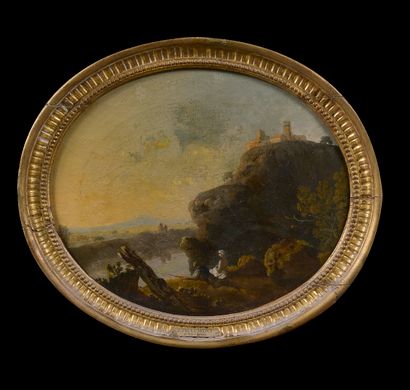 null French school of the XVIIIth century, follower of Jean Pillement (1728-1808)

Landscapes...
