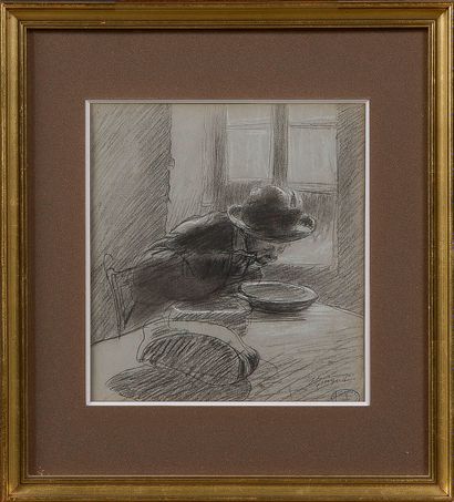 null François Joseph GUIGUET (1860-1937)

The Soup 

Charcoal and graphite drawing...