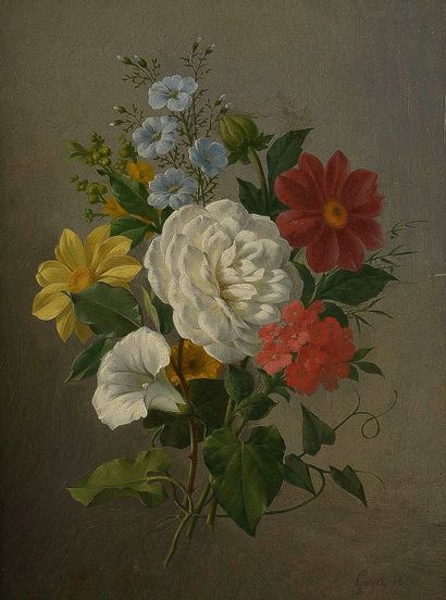 null Étienne GAYET (1826-1887)

Fleurs sur fond gris, 1874

Huile sur carton, signée...