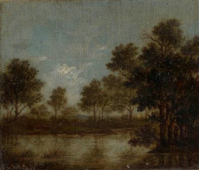 null Hector ALLEMAND (1809-1886)

Paysage à l’étang

Huile sur toile collée sur carton,...