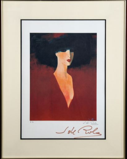 null Janusz de ROLA (1906-1991)
Femme rouge au chapeau
Impression photomécanique,...