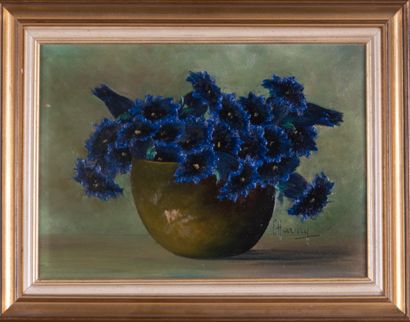 null CHARMY (Peintre grenobloise des années 1930)
Bouquet de bleuets, 1939
Huile...