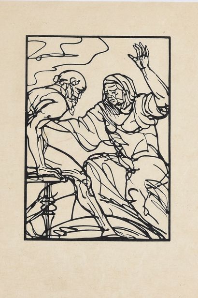  Émile BERNARD (1868-1941)
Planche de la suite L’Odyssée, 1930
Bois gravé
30,5 x... Gazette Drouot
