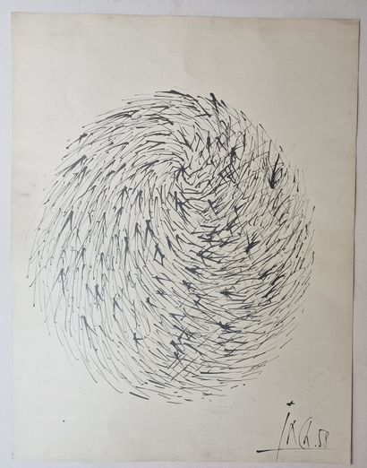 null Jean-Marie CHOURGNOZ (1929-2019), artist
Variations autour du cercle, circa...