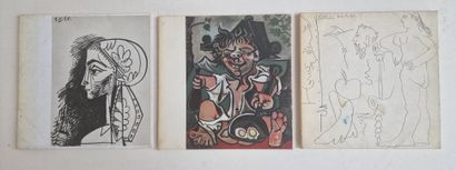 null Nice lot of three (3) exhibition catalogs by Pablo PICASSO (1881-1973) at Galerie...
