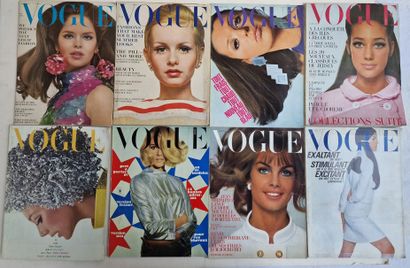 null [Swinging Sixties Fashion]
Collection of eight (8) issues of Vogue magazine;...