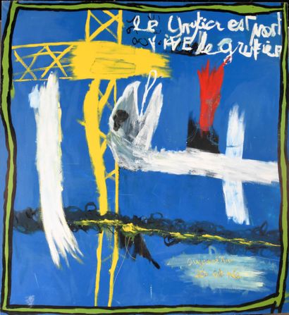 Christof YVORE (1967-2013).
Un grutier, 1988.
Huile...