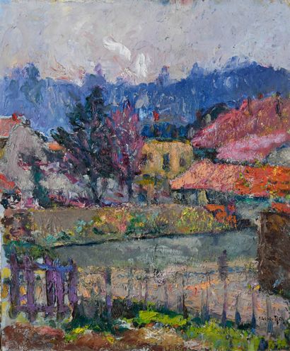 Adolphe REY (1863-1944)
Jardin au printemps...